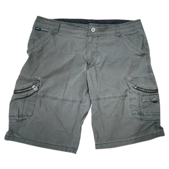 Kuhl Ambush Cargo Shorts Mens 36 Outdoor Hiking Vintage Patina Dye Pockets - Picture 1 of 9